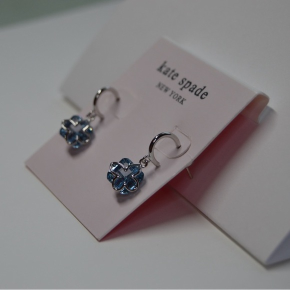 NWT Kate Spade “Something Sparkly Spade Huggies” Earrings - Picture 3 of 12